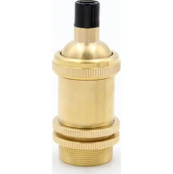 Objímka na žárovku Objímka retro E14 se šroubem pro uchycení stínidla, mosazná