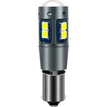 Autožárovka BAY9S, 10x 3030 SMD, CANBUS, 600lm - Bílá