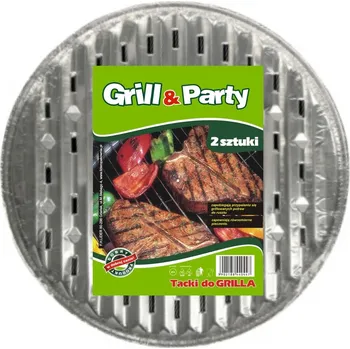 Jednorázové nádobí Toppapír Hliníkový tácek na gril kulatý 2ks