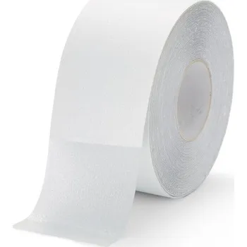 Průhledná plastová voděodolná protiskluzová páska FLOMA Super Resilient - 18,3 m x 10 cm a tloušťka 1,3 mm