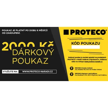 Poštovní známka poukázka prodejní PROTECO 2000 Kč