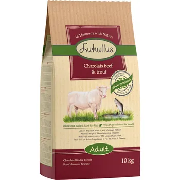 Krmivo pro psa 2x10kg Lukullus charolaiské hovězí & pstruh