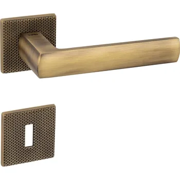 Dveřní kování TI - POPULAR - HR 4161 5SQ T2 rozety WC, klika/klika OGS - Bronz česaný matný (77)