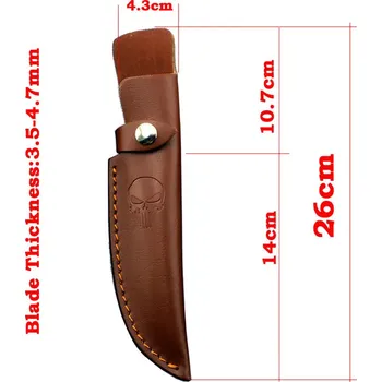 Příslušenství pro sportovní střelbu Pouzdro na nůž 26 cm - hnědé, koženkové 243h26