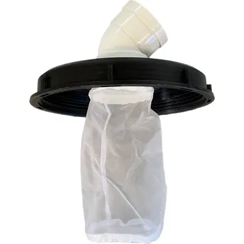 Horní víko 225mm na IBC s nylonovým filtrem a kolenem 45st.