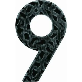 Domovní cedule LR - Domovní číslice "9" - 120 mm 120 mm Černá kovaná