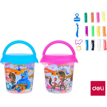 Plastelína měkká s vůní 340g 24 barev DELI ED75386 EXPLORA Typ obalu: pro holky - růžová