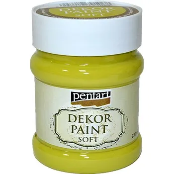 Speciální výtvarná barva Dekor Paint - křídová vintage barva 230ml Pentart - nažloutlá zelená