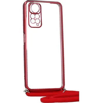 Pouzdro na mobilní telefon Kryt Xiaomi Redmi Note 11S Frame červený se šňůrkou (obal neboli pouzdro na Xiaomi Redmi Note 11S)