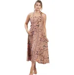 Midi šaty ALINA světle oranžové