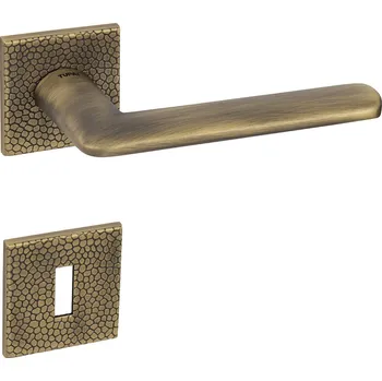 Dveřní kování TI - ELIPTICA - HR 4165 5SQ T1 rozety PZ, klika/klika OGS - Bronz česaný matný (77)
