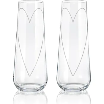 Crystalex Glass Heart 250 ml 2 ks