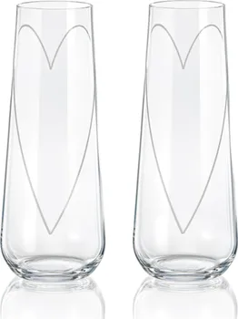 Sklenice Crystalex Glass Heart 250 ml 2 ks