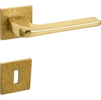 Dveřní kování TI - DARA - HR 4007 5SQ T3 bez spodní rozety, klika/klika OLV - Mosaz leštěná lakovaná (33)