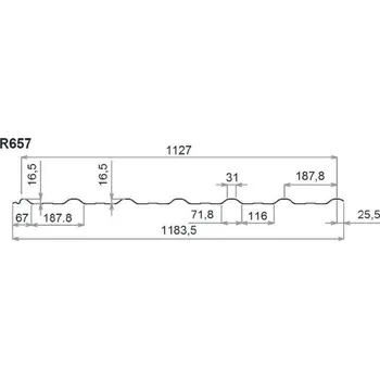 Průsvitná krytina ELYPLAST ELYPLAST Sklolaminát pro prosvětlení trapézových plechů 187/16 T18+ BT, čirá, tl.1mm, 1184 x 3000mm, 2xUV