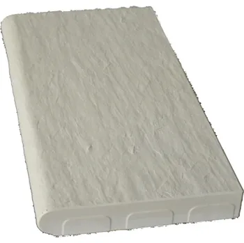 Zahradní obrubník Bazénový lem Presbeton Slate průběžný 600x326x55 mm reliéfní slonovinový