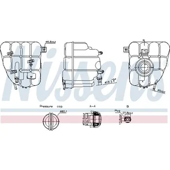 Chladič motoru Vyrovnávací nádoba, chladivo NISSENS 996255