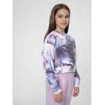 Dívčí mikina Jr 4FJSS23TSWSF276 94A - 4F fialová vzor 146