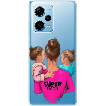 Pouzdro na mobilní telefon Odolné silikonové pouzdro iSaprio - Super Mama - Two Girls - Xiaomi Redmi Note 12 Pro+ 5G