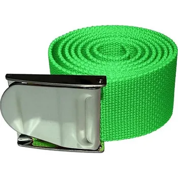 Opasek Agama s kovovou přezkou 1,5 m, zelená