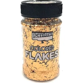 Okenní dekorace Vločky barevné fólie PENTART - růžovozlaté