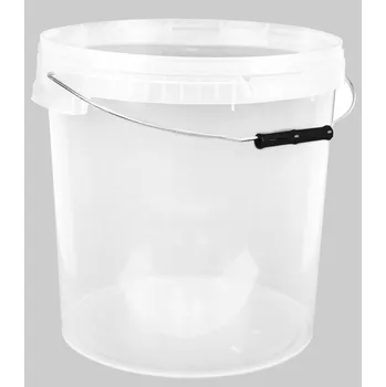 Zednická nádoba Vědro transparentní s víkem plast 20 l