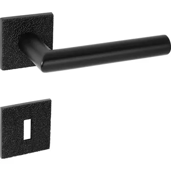 Dveřní kování TI - FAVORIT - HR 4002 5SQ T3 bez spodní rozety, klika/klika BS - Černá matná (153)