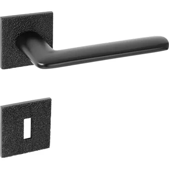 Dveřní kování TI - ELIPTICA - HR 4165 5SQ T3 rozety WC, klika/klika BS - Černá matná (153)