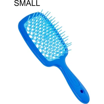 Barva na vlasy Jäneke Kartáč Janeke Superbrush Small Bicolore plochý obdélník, barevná ručka a trny barva dle výběru Barva: Modrá/tyrkys