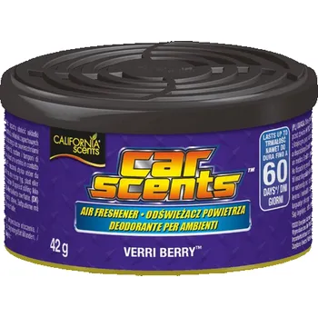 Vůně do auta Car Scents Verri Berry - Borůvka (Osvěžovač vzduchu s pevnou náplní v praktické malé plechovce)