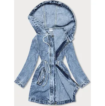 Světle modrá volná dámská džínová bunda (POP7012-K) odstíny modré S (36)