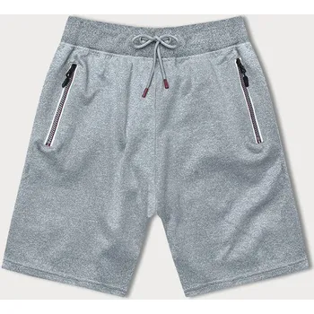 Pánské kraťasy Světle šedé pánské sportovní kraťasy (8K298-2) odstíny šedé XL