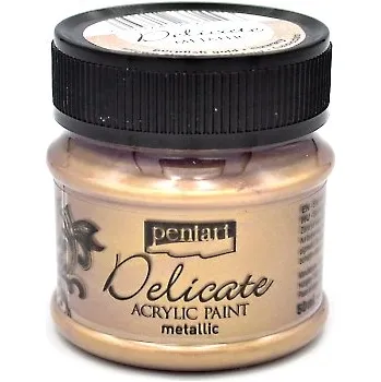 Vodová barva Metalická akrylová barva PENTART DELICATE 50ml - fialovozlatá