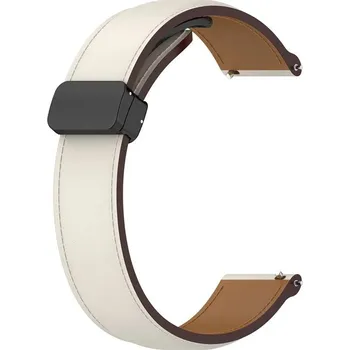 Ostatní příslušenství k chytrým hodinkám eses Kožený řemínek s magnetickou přezkou 20 mm - Smetanově bílý