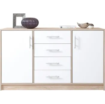 Komoda SMART sb | komoda SRK1 | 140 cm | sonoma/bílá