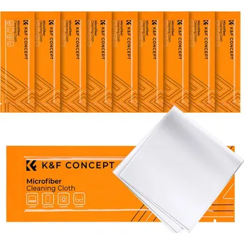 K&F Cleaning Cloths Dust-free Cleaning Cloths, 14*14cm, 10 pack