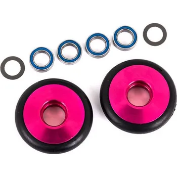 RC náhradní díl Traxxas kola wheelie hliníkové růžově eloxované (2)