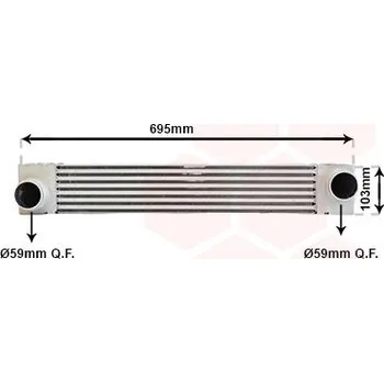 Chladič motoru Chladič turba VAN WEZEL 06004346