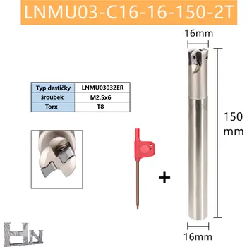 Fréza Hnástroje Stopkové frézy LNMU03 Ø16-Ø20-Ø25-Ø32 Druhy: LNMU03 C20-21-200-T3