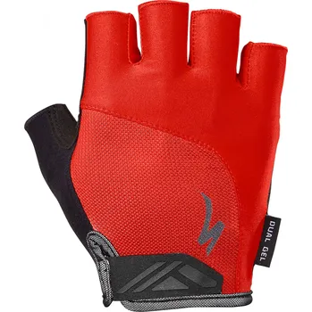 Cyklistické rukavice Specialized Men's Body Geometry Dual-Gel Short Finger Gloves červené XL