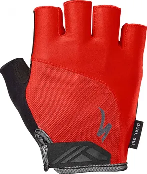 Cyklistické rukavice Specialized Men's Body Geometry Dual-Gel Short Finger Gloves červené XL