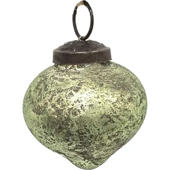 Vánoční ozdoba Vánoční cetka zelená, hnědá 5*5 cm – 5x5 cm