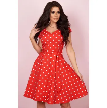 Dámské šaty Glara Společenské puntíkaté šaty 946842