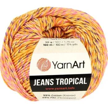 Příze YarnArt Jeans Tropical 617 oranžová