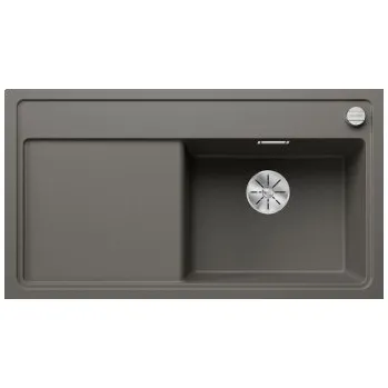 Granitový dřez Blanco ZENAR 5 S InFino Silgranit šedá vulkán dřez vpravo s excentrem - 527365 + ZÁRUKA 3 ROKY ZDARMA