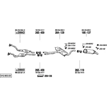 Katalyzátor katalyzátor výroba AS/BM Bosal X20-949