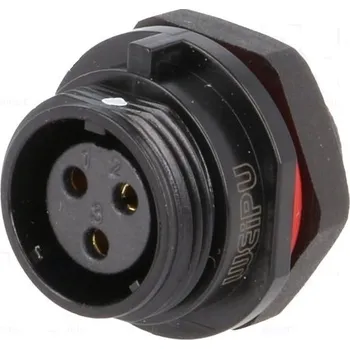 Elektrická zásuvka WEIPU Konektor kulatý zásuvka SP13 zásuvka PIN:3 IP68 250V pájení
