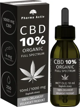 CBD Pharma Activ CBD Organic Full Spectrum MCT olej 10 % 1000 mg 10 ml