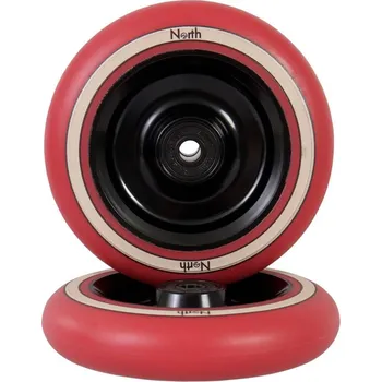 Elektrokoloběžka NORTH SCOOTERS kolečko - North Fullcore Pro Scooter Wheel (BLACK RED PU) velikost: 30mm