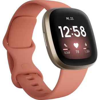 Chytré hodinky Chytré hodinky Google Fitbit Versa 3 Barva: Broskvová